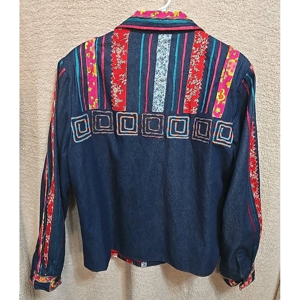 Madison Studio Button-Up Blazer Jacket Striped Fa… - image 8